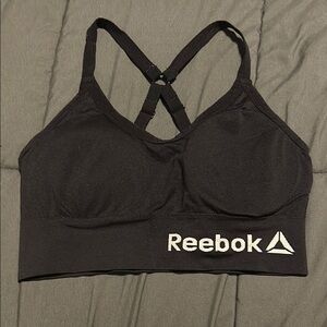 Reebok Black Sports Bra with Racerback Design
